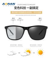 -nmj0615 A387 Sunglasses Mens New Polarized Sunglasses Color Changing Retro Square Sunglasses Outdoor Cycling Glasses