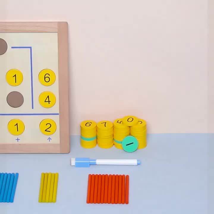 Wooden Learning Drawing Board For Children's Early Education 2 in 1