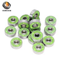 8Pcs 608 RS  Bearing ILQ-11 8x22x7 Green Longboard Speed Inline Skate Wheel Bearing Skate Scooter Smooth Skate Scooter Bearing Training Equipment