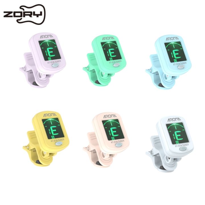 aroma-colorful-at-01a-guitar-tuner-rotatable-clip-on-tuner-lcd-display-for-acoustic-guitar-bass-ukulele-guitar-accessories