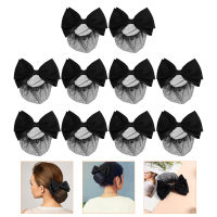 OULII 10pcs Bun Hair Hair Bow Bun Bun Cover Ballet Hair Net Professional Hairnets