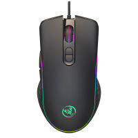 RGB Luminous Gaming Mouse ปรับความเร็วได้4ระดับ6400DPI Gaming Office เมาส์แบบมีสายโน้ตบุ๊คเดสก์ท็อปสำนักงาน Dedicated