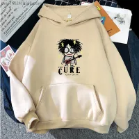 Hoodie The Cure Pria Kaus Robert Smith Untuk Penggemar Pulover Hip Hop Bertudung Lengan Panjang Kasual Pakaian Jalanan Gotik Pria Wanita Size Xxs-4Xl