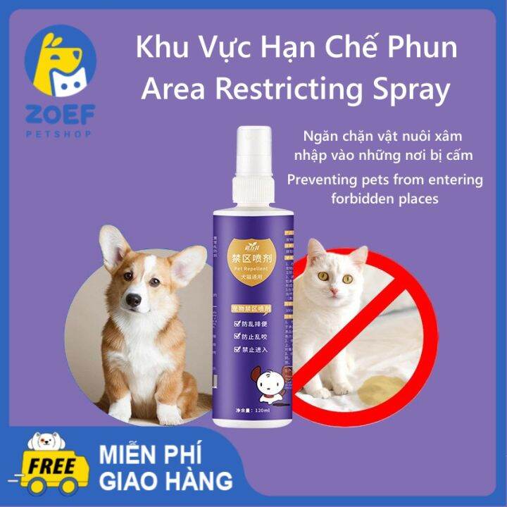 ZOEF No Pet Areas Cat Repellent Spray 120ML To Prevent Dog Bites And