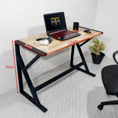 MT Design MT001 โต๊ะทํางานไม้ ประกอบเอง ขาโตะเป็นตัว K ขนาดโต๊ะ(73x50x110cm) โต๊ะทำงาน โต๊ะคอมพิวเตอร์ โต๊ะสำนักงาน โต๊ะคอมมินิมอล เอมที ดีไซน์