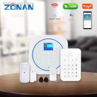 ☒ZONAN-ระบบเตือนภัยไร้สายแป้นพิมพ์สัมผัส Wi-Fi ระบบ GSM ปุ่มควบคุมแอป RFID ชุด G12บ้าน