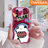 YIWESAN เคสปลอกสำหรับ Samsung กาแลคซี A13 A13 5G A14 A04s ลายการ์ตูนน่ารักลายฉลามแบบกรอบนุ่มเคสโทรศัพท์โปร่งใสเนื้อครีมใหม่ปลอกซิลิโคนกันกระแทกป้องกันเลนส์กล้องเคสใส