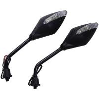 1 Pair Universal Motorcycle Led Turn Signals 5 Colors Available Motorcycle Rearview Mirrors Scooter Indicator Motorcycle Mirror