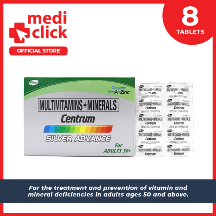 Centrum Silver Advance (Multivitamins + Minerals) 8 Tablets Lazada PH