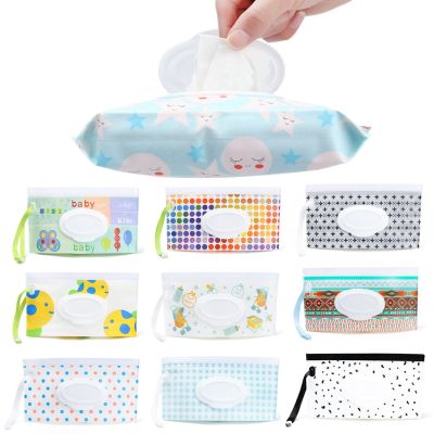 【CW】 EVA Baby Wet Snap-Strap Refillable Wipes Flip Cover Tissue Outdoor Useful Stroller Accessory