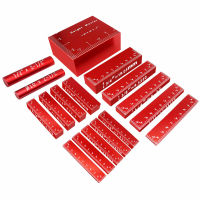 17Pcs Setup Blocks Height Gauge Set Precision Aluminium Setup Bars For Router And Table Saw Accessories 116 "Woodworking Set Up