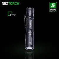 Nextorch E51C ประสิทธิภาพสูงชาร์จไฟฉายแบบพกพาชนิด C 1600LM พร้อมแบตเตอรี่18650สำหรับการตั้งแคมป์การเดินป่า