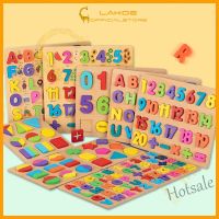 【hot sale】 ❁▤ C01 LAKOE Kids Baby Wooden Educational Jigsaw Puzzle Kids Early Education Puzzle Toys Number Shape Alphabet Wood Puzzle