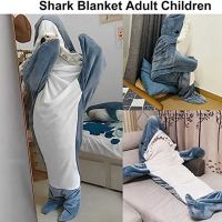 2PCS Shark Blanket for Adults, Shark Blanket Super Soft and Comfortable Flannel Hoodie, Shark Blanket Hoodie for Adults