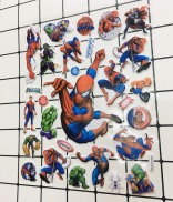 Bảng Sticker hình dán siêu nhân , người nhện Nổi 3D