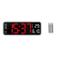 Digital Wall Clock Remote Control Temp Date Week Display Timer Countdown Table Clock Wall Dual Alarms LED Clocks