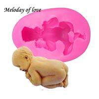 3D Sleep baby handmade soap mold chocolate cake decorating tools DIY cookies fondant silicone mold Silicone mould T0159 Bread  Cake Cookie Accessories