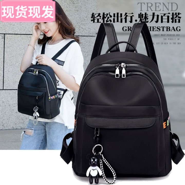 miss-lava-free-shipping-ส่งฟรี-mode-korea-กระเป๋าเป้สะพายหลังของผู้หญิง-กระเป๋าแฟชั่นกระเป๋านักเรียนความจุสูงบุคลิกกระเป๋านักเรียนเรียบง่าย
