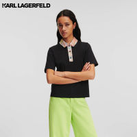 Karl Lagerfeld - BOUCLÉ POLO SHIRT 235W1709 เสื้อโปโล