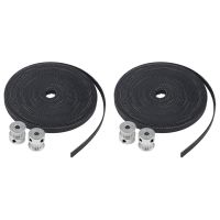 ◘ 2Pcs 2M 2GT 6Mm Rubber Pulley Timing Belt 4Pcs 20T Tooth 5Mm Gear Pulley