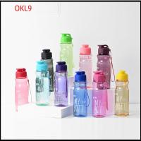 OKL9 650ML การเดินทางการเดินทาง หลายสี กีฬากีฬากีฬา จุได้มาก ขวดน้ำน้ำ พลาสติกทำจากพลาสติก ถ้วยน้ำน้ำ