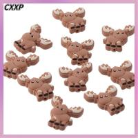 CXXP 10 Piece ซิลิโคนทำจากซิลิโคน ลูกปัดซิลิโคนรูปกวางน่ารัก รูปกวาง 1.41.1นิ้วค่ะ ลูกปัดคั่นรูปสัตว์ ฝีมือประณีตประณีต สีน้ำตาลสีน้ำตาลเข้ม ลูกปัดลายการ์ตูน สำหรับผู้หญิง