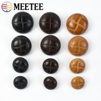 50Pcs 15/18/23/25mm Plastic Button Imitation Leather Retro Round Buttons for Coat Jacket DIY Clothing Sewing Material Accessory Haberdashery