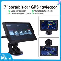 Riririhi เครื่องเสียงรถยนต์นำทางเครื่องนำทาง GPS แบบพกพา7นิ้วบลูทูธเล่น MP5