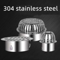 Stainless Steel Floor Drain 304 Rooftop Floor Drain Rooftop Cover Plug-in Convex Balcony Floor Drain Anti-clogging Drainage Traps Drains