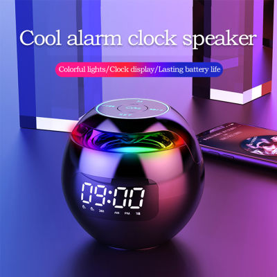Mini 5.0 Speaker Wireless Sound Box Hifi TF Card MP3 Music Play with LED Display Alarm Clock