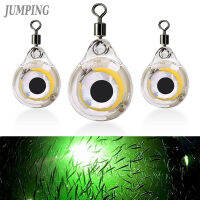 3pcs Led Eye Shape Mini Fishing Lure Trap Light Built-in Button Battery Waterproof Luminous Lure Lamp Fishing Gear