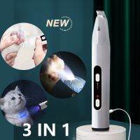 ☊✆ Dog Clippers 3 in 1 Cordless Pet Trimmer LED Light Clipper Pet Paw Fur Cutter Machine Cat Puppy Quiet Grooming UV Moss Light