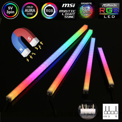 5V 3 Pin WS2812b RGB LED Strip for PC ASUS AURA SYNC MSI Mystic Light Sync GIGABYTE RGB Fusion 2.0 Addressable