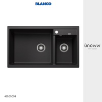 BLANCO รุ่น METRA 9 ซิงค์ฝัง 2หลุม สี anthracite รหัสสินค้า 495.39.099