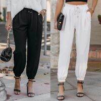 [Free ship] Cross-border 2023 Trousers Small Feet Elastic Waist Pants