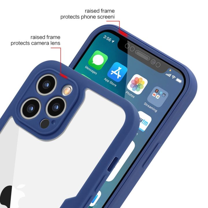 สินค้าใหม่ในสต็อก-360กรณีร่างกายเต็มรูปแบบสำหรับ-iphone-14-12-11-13-pro-max-13มินิ-se-2022-7-8บวก-se-2-xr-x-xs-max-กันชนใสฝาครอบป้องกัน