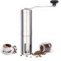 เครื่องบดกาแฟมือสแตนเลส อุปกรณ์บดแตนเลส สำหรับเมล็ดบดกาแฟส Stainless steel hand coffee grinder