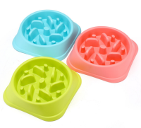 ถาดอาหารสุนัข ชามอาหารสุนัข ป้องกันสุนัขสำลัก ทำให้กินช้าลง / dog Anti-CHOKE Bowl