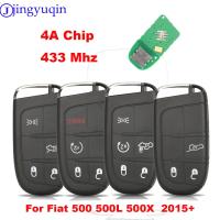 กุญแจรถยนต์รีโมท Jingyuqin สำหรับ Fiat 500 500L 500X 2016 2017 2018 2019การควบคุม Fob อัจฉริยะ433Mhz ชิป4A SIP22