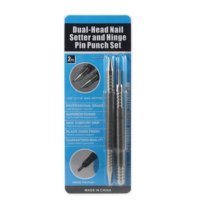 haonuoke Dual for Head Nail Setter Kit Door Hinge Pin Punch Tool