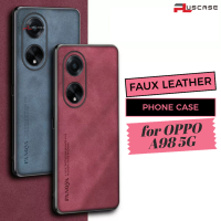 PlusCase สำหรับ OPPO A98 5G กรณี Faux หนัง PU ลื่นจับกันกระแทกเลนส์ป้องกันโทรศัพท์ปกหลัง