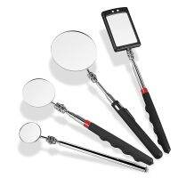 4PCTelescoping Inspection Mirror,LED Lighted Flexible Telescoping Mirror Inspection Tool for Checking Vehicle Small Part