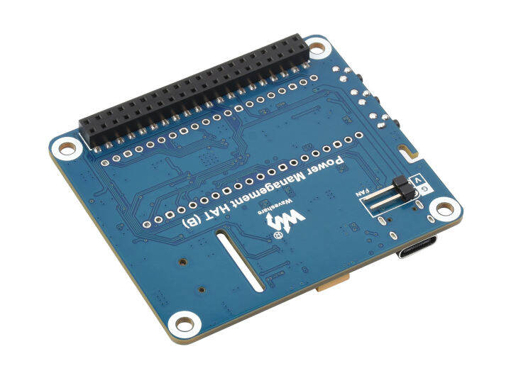 หมวกการจัดการพลังงานสำหรับราสเบอร์รี่-pi-รองรับการชาร์จและเอาท์พุทพลังงานในเวลาเดียวกันฝัง-rtc-และการป้องกันหลาย