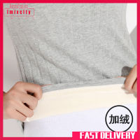 Imixcity เสื้อกั๊กขนแกะสตรี Slimming หนาสองชั้นรอบคอ Bottoming เสื้อกั๊กผ้าฝ้าย