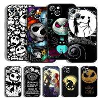 Nightmare Christmas Jack For Apple iPhone 13 12 11 Pro Max mini XS XR X 8 7 6S 6 Plus Black Silicone Soft Phone Case Coque Phone Cases