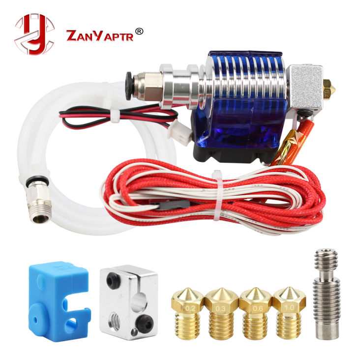 3D Printer J-head Hotend with Single Cooling Fan for 1.75mm3.0mm 3D v6 bowden Filament Wade Extruder 0.2mm0.3mm0.4mm Nozzle