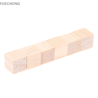 YUECHENG 100pcs unfinished BLANK MINI DIY ไม้สแควร์ Solid cubes สำหรับ woodwork CRAFT