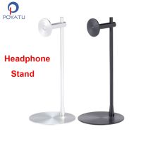 ✗♤✉ POYATU Universal Aluminum Headphone Hanger Stand Bracket Rack Headphone Desk Display Gaming PC Stand Holder Solid Base Rack