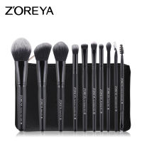 ZOREYA Makeup Brush Set 10pcs Make Up Brushes With PU Leather Bag Powder Blush And Eye shadow Brushes