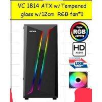 VENUZ ATX Computer Case VC1814ไฟ RGBประกัน 1ปีไฟปรับระดับได้แจ่มๆ ด้านช้างอคิลิคใส 1